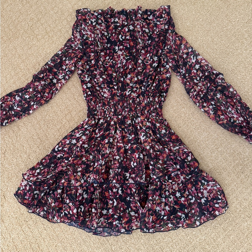 Aqua Girls' Floral Ruffle Dress